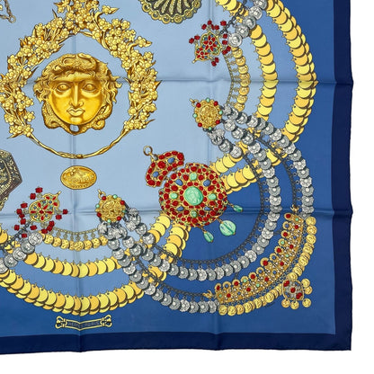 Hermes Scarf Silk Carre 90 Kosmima Space Blue — view 5