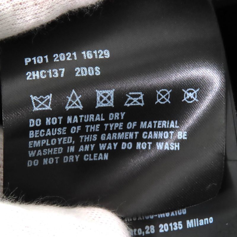 Prada 2021 2hc137 Logo Rhinestone Re-nylon Bucket Hat Black XL Made In Italy