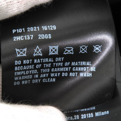 Prada 2021 2hc137 Logo Rhinestone Re-nylon Bucket Hat Black XL Made In Italy