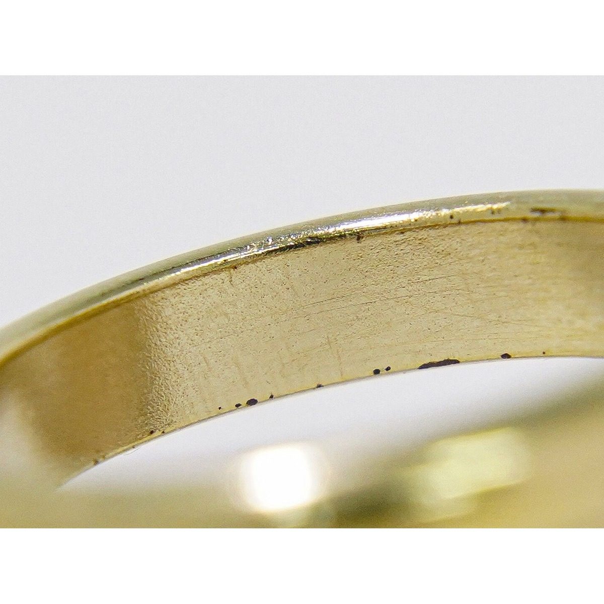 Chanel CC Logo Clover Ring Gold Plated Black — view 9