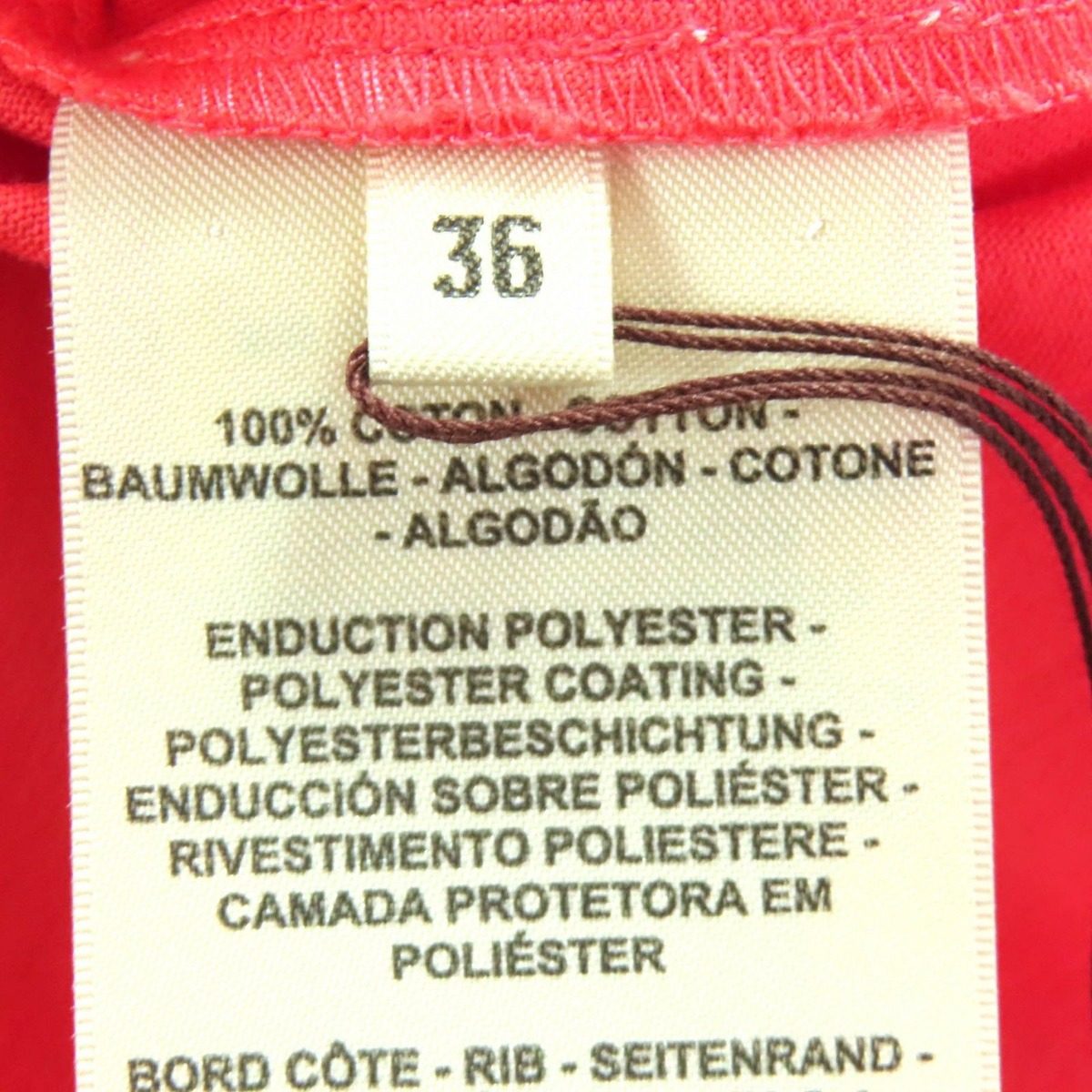 Hermes Cartouche Canoe Micro Cotton Crew Neck Short Sleeve T-Shirt Red 36 — view 6