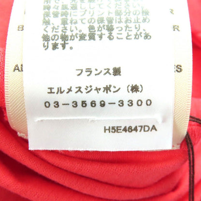 Hermes Cartouche Canoe Micro Cotton Crew Neck Short Sleeve T-Shirt Red 36 — view 8