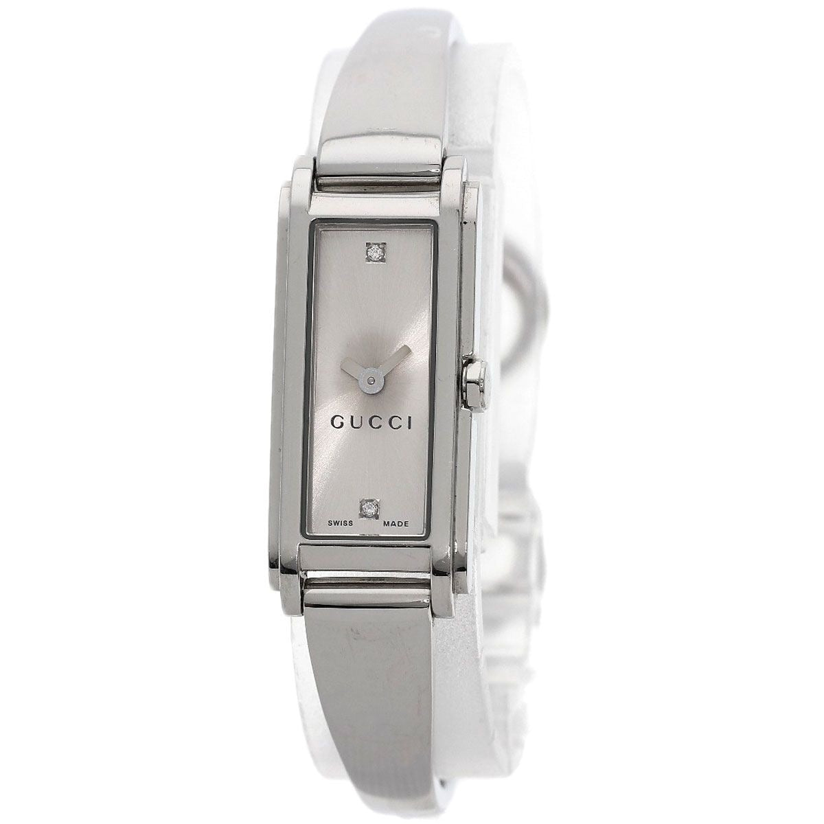 Gucci 109 Square Face Diamond Watch SS