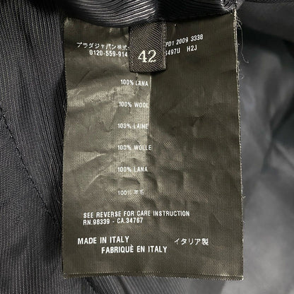 Prada Vintage Double Breasted Wool Coat 42 — view 9