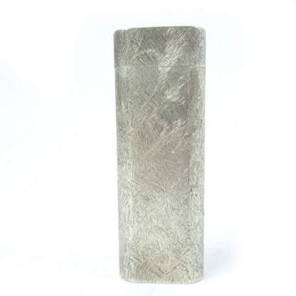 Exterior Good Cartier Oval All-over Roller Gas Lighter Silver Swiss Made Men's