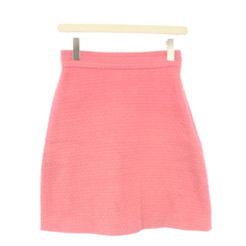 Gucci Tweed Trapezoid Skirt Mini 38 Pink