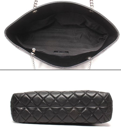 Chanel Chain Tote Bag Lambskin Silver Hardware Women's Chanel