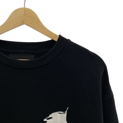 Prada - Flower Patch Crewneck Sweatshirt - M - Black - Men's