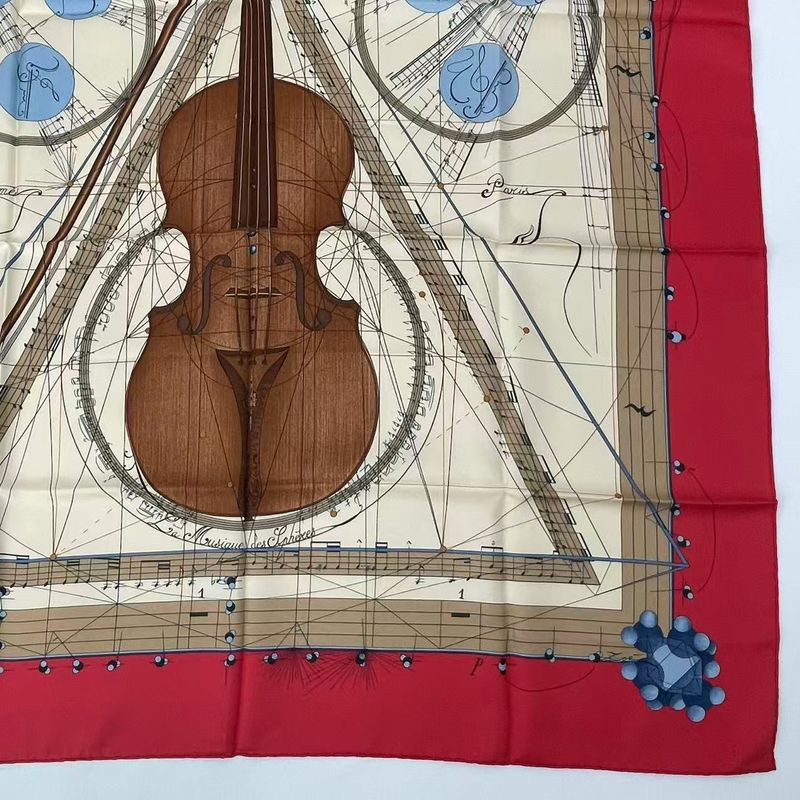 Hermes Scarf Silk Carre 90 Music Of The Spheres La Musique Des Spheres Red