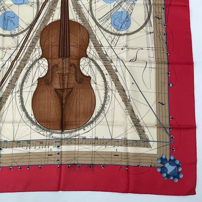 Hermes Scarf Silk Carre 90 Music Of The Spheres La Musique Des Spheres Red