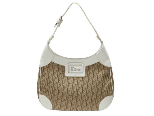 Dior Street Chic Trotter Bag Brown White Canvas