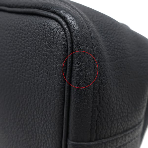 Hermes Tote Bag Garden Party PM Negonda Black Silver Hardware Black Engraved Y