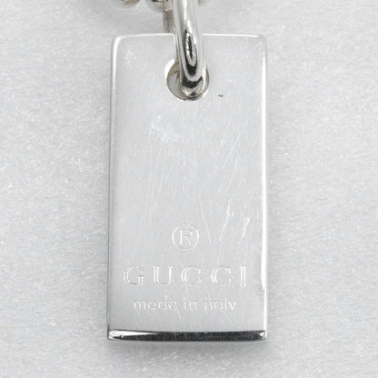 Gucci Logo Plate Silver 925 Ladies 6.8g Bracelet