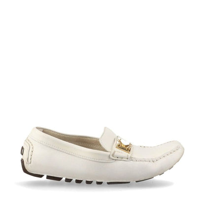 Louis Vuitton 02 Monte Carlo Leather Driving Shoes Women's 34 Td0052 White Made