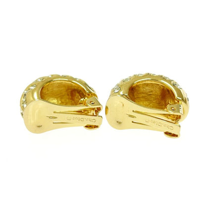 Christian Dior GP Rhinestone Earrings Gold 418702 Earrings