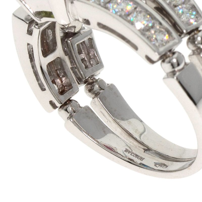 Bvlgari Bulgari Allegra Diamond Multi-colored Stones Ring 18K White Gold Ladies