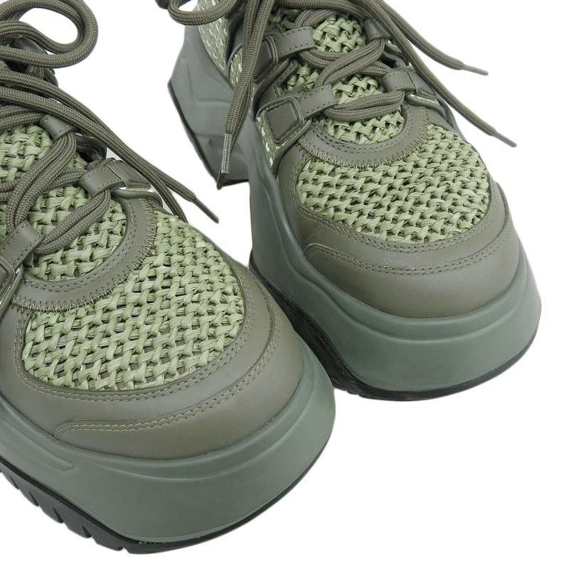 Louis Vuitton 2023 Item Arkwright 2.0 Raffia Leather Sneakers 37 23.5cm