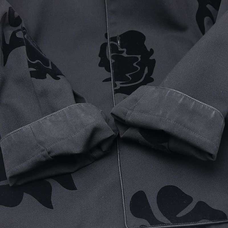 Louis Vuitton Flower Flocked Pajama Shirt Size XS Black