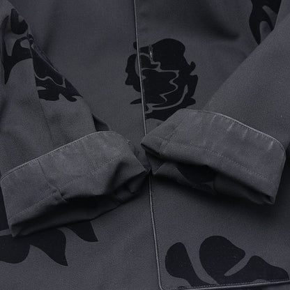 Louis Vuitton Flower Flocked Pajama Shirt Size XS Black