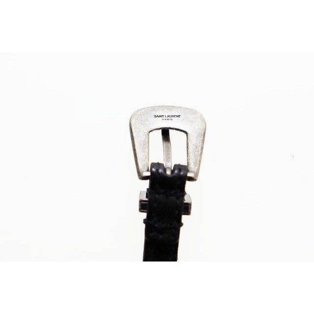 Saint Laurent Paris Narrow Belt Leather Western Black Aa — view 4