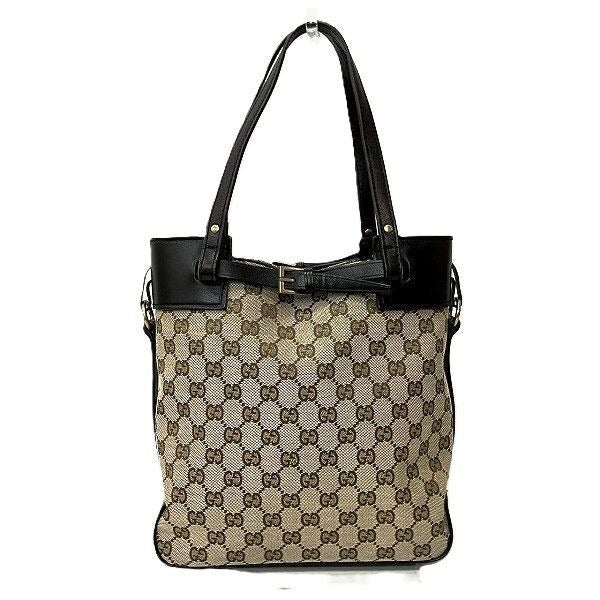 Gucci GG Canvas Tote Beige Brown