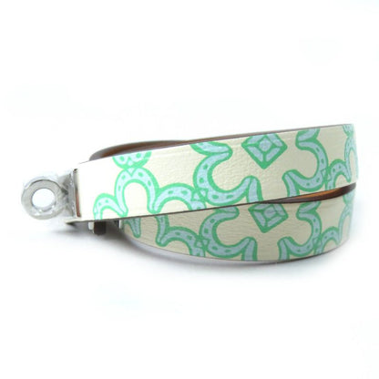 Hermes Mini Kelly Dubreuil Lucky Daisy Bangle Bracelet Vorsoft Green Ivory