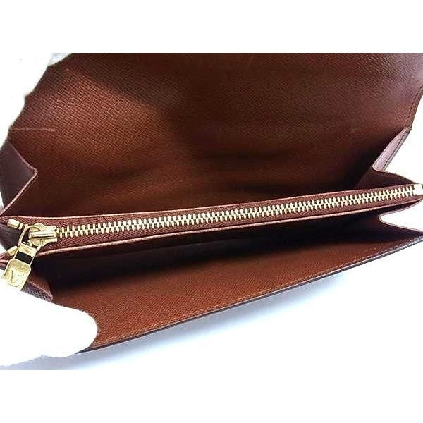 Louis Vuitton Long Wallet Monogram Pochette Porte Monet Cles Di Brown — view 5