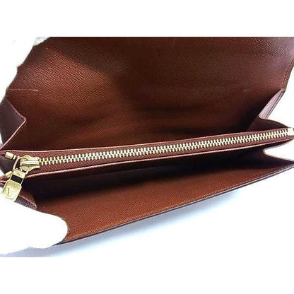 Louis Vuitton Long Wallet Monogram Pochette Porte Monet Cles Di Brown — view 5