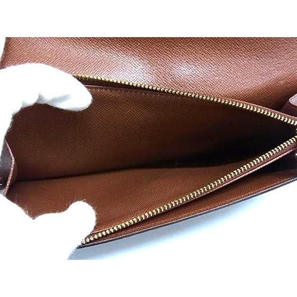 Louis Vuitton Long Wallet Monogram Pochette Porte Monet Cles Di Brown — view 6