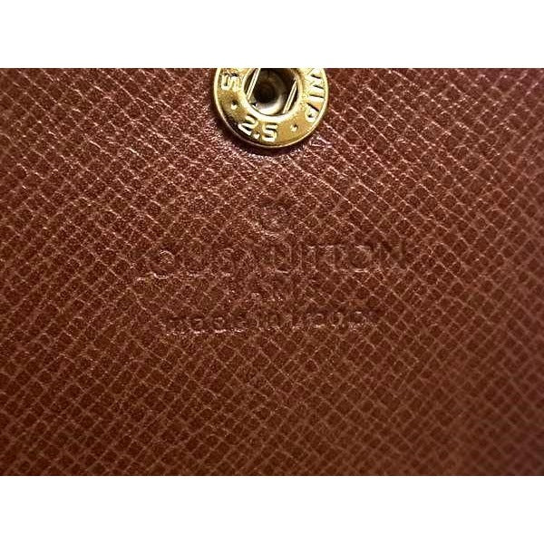 Louis Vuitton Long Wallet Monogram Pochette Porte Monet Cles Di Brown — view 7