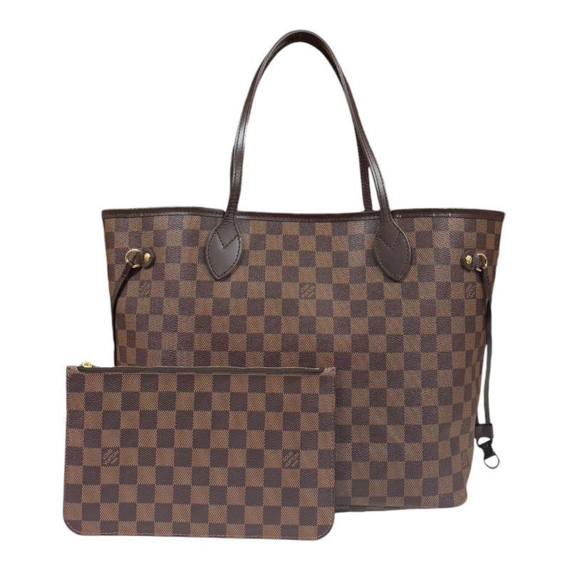 Louis Vuitton Neverfull MM Damier Tote Bag Damier Canvas N40599 Brown Ladies