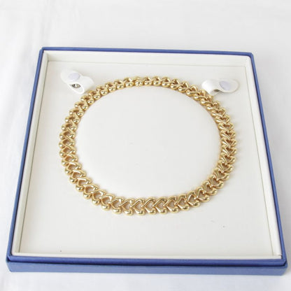 18K Van Cleef & Arpels Heart Link Choker Necklace With Certificate Of