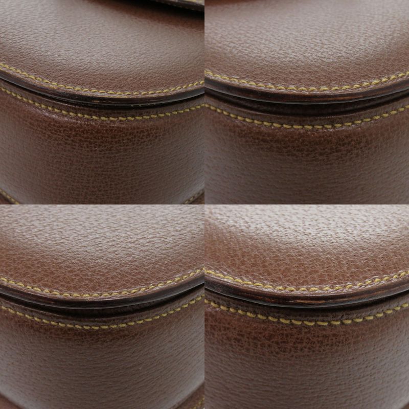 Gucci Bamboo 2WAY 000 926 0633 Leather Brown Handbag Brown 1074 Gucci