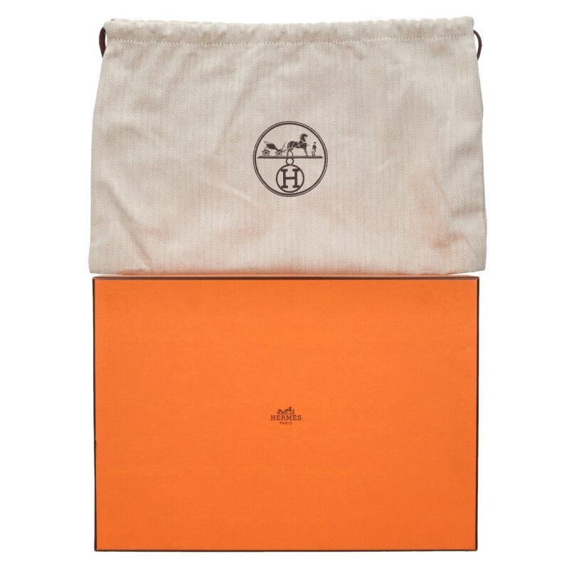 Hermes Vidpoche W Engraved Svhardware Togo Leather Shoulder Bag Men's