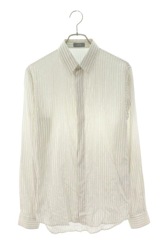 Dior 923c501w8446 Striped Long Sleeve Shirt Men 38
