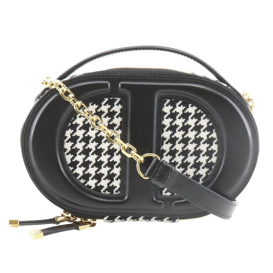 Dior Camera Bag CD Signature Houndstooth Canvas Leather