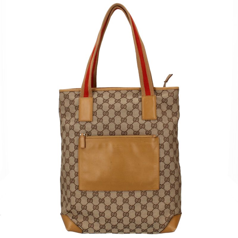 Gucci Tote Bag 019/0401 Canvas Ladies Tote Bag Beige Excellent Condition