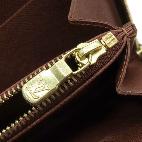 Louis Vuitton Long Wallet Portmonnais Zip Monogram Canvas Monogram Gold