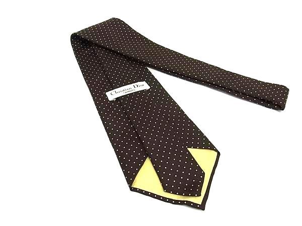 Christian Dior Dotted Tie Business Men's Brown Bi3168