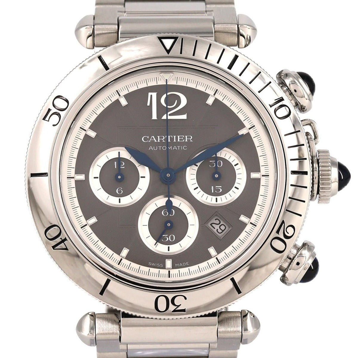 Cartier Pasha de Cartier Chronograph SS Automatic Winding Bracelet