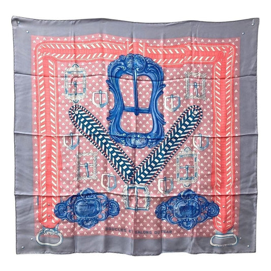 Hermes Scarf Carre 90 Washed Silk Pink