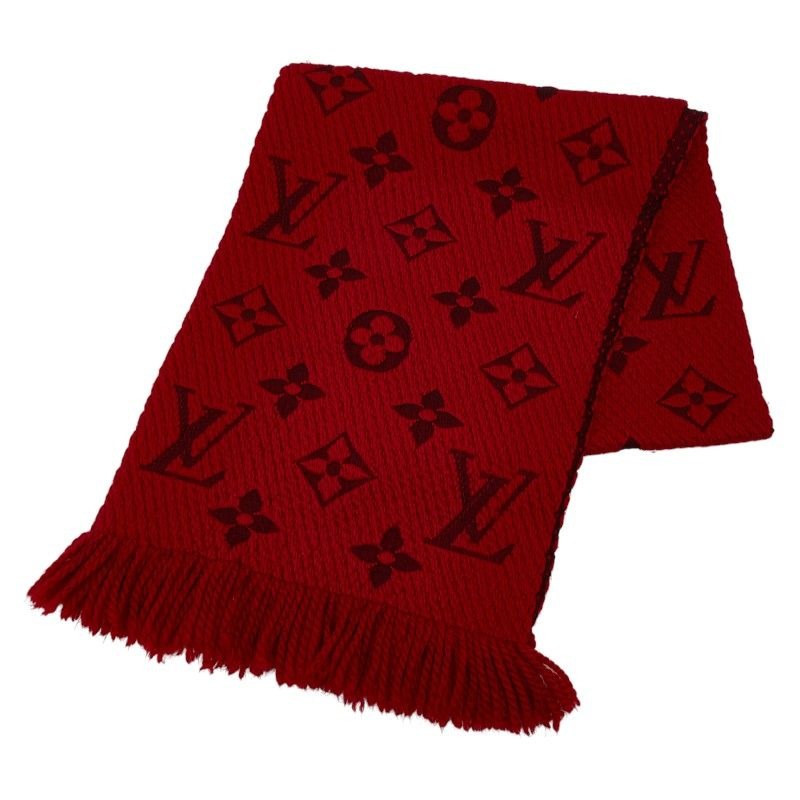 Louis Vuitton Echarpe Logomania Red Wool Silk
