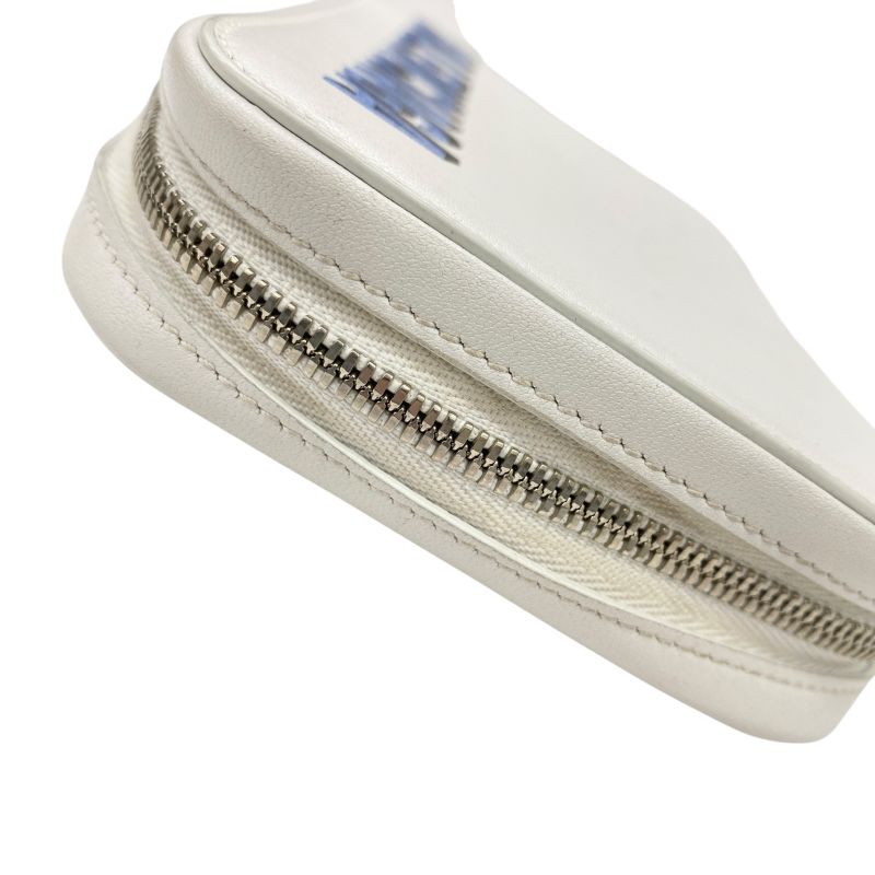 Em10009 Balenciaga Shoulder Bag Phone Shoulder Cache Zip Phone Holder White