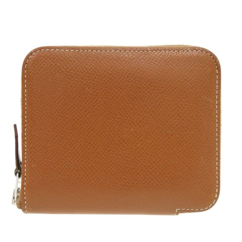 Hermes Azap Silk Quin Compact Vaux Epson Gold Stamped Z Coin Case Brown