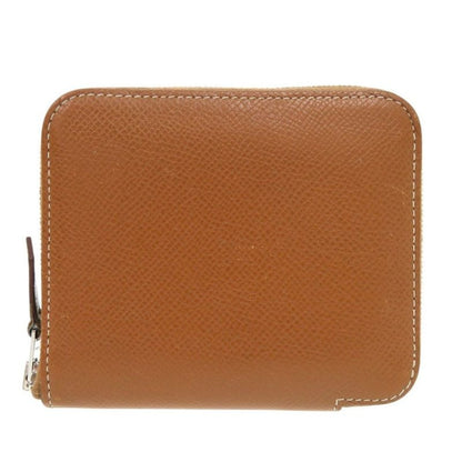 Hermes Azap Silk Quin Compact Vaux Epson Gold Stamped Z Coin Case Brown