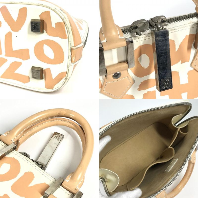 Louis Vuitton Handbag Alma MM M92180 Leather Beige