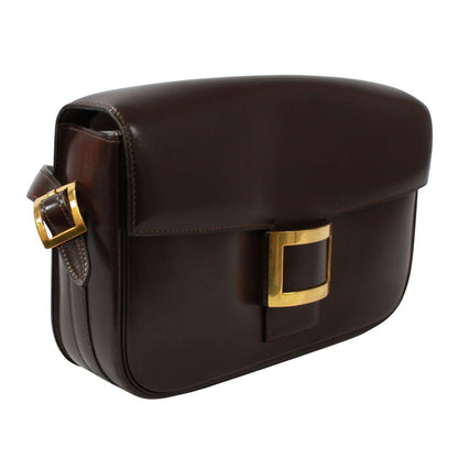 Hermes Martine Box Calf Brown Shoulder Bag Gold — view 2