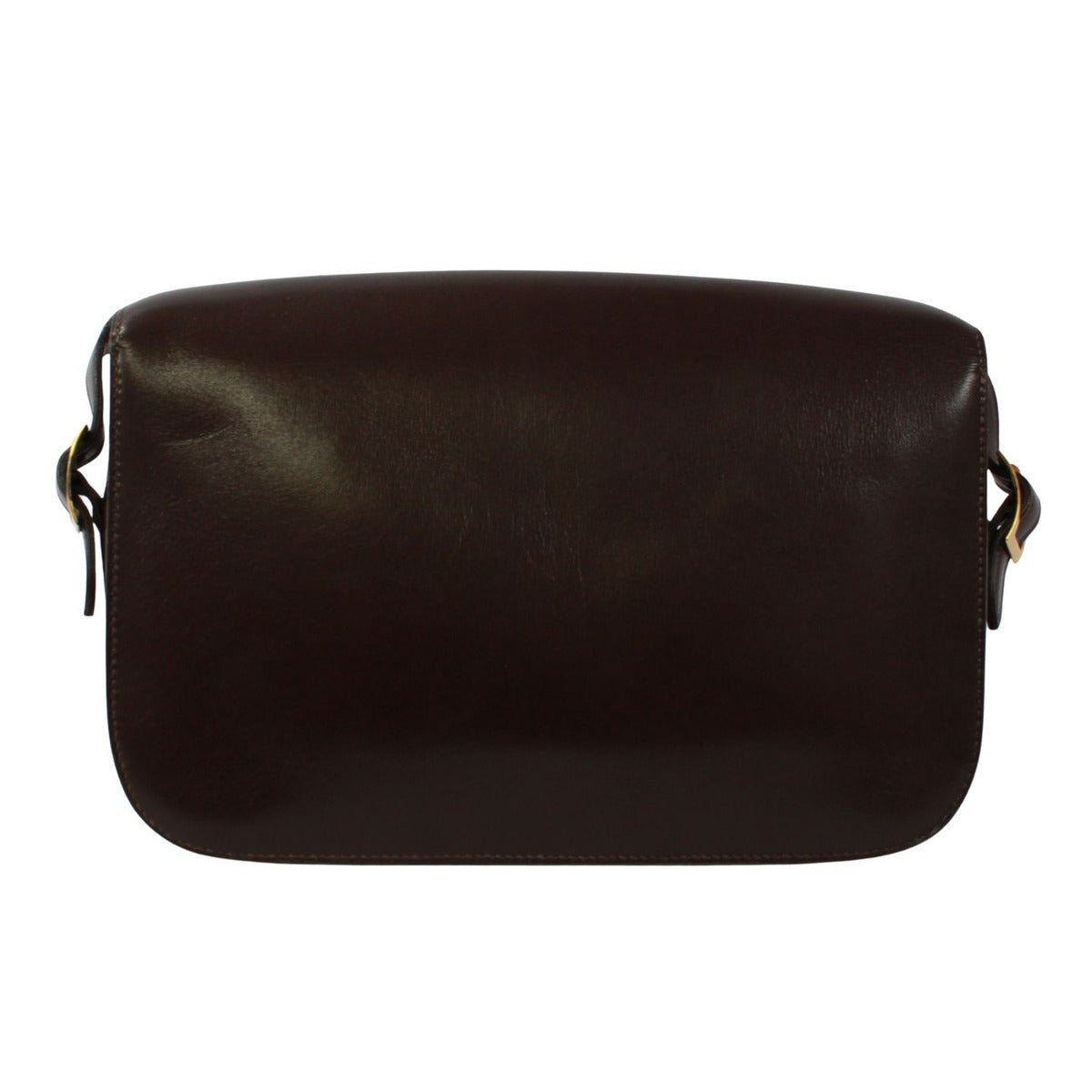 Hermes Martine Box Calf Brown Shoulder Bag Gold — view 3