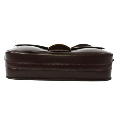 Hermes Martine Box Calf Brown Shoulder Bag Gold — view 4