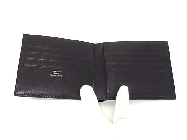Hermes Citizen Twill Compact Silk Twin Vorswift Fold Wallet Engraved